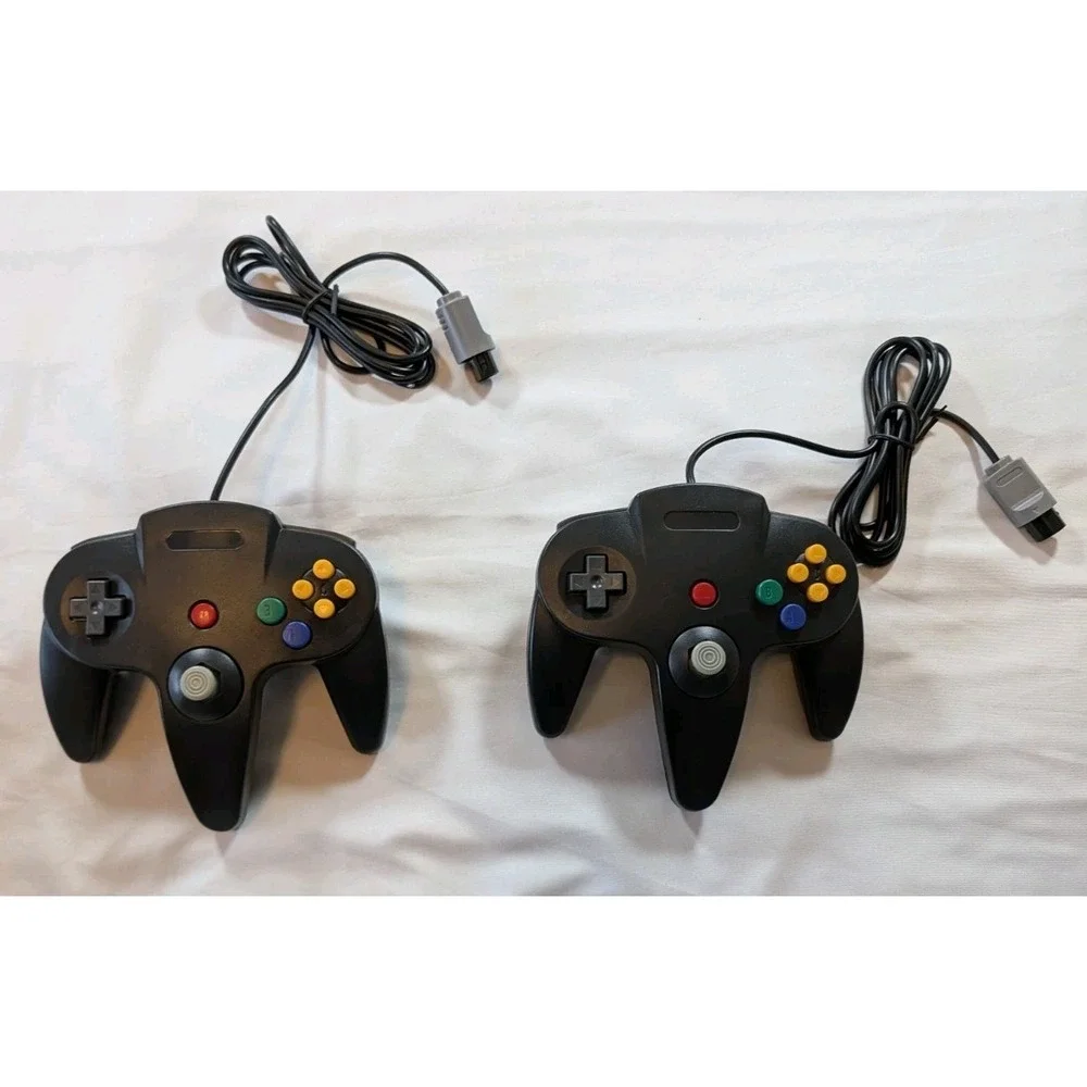 Wireless N64 Controller Rechargeable for Nintendo 64 Black Tested‎ EUC